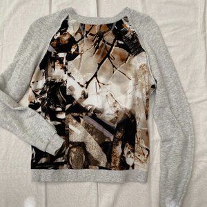 Mossimo Women’s Grey Woodsy Tree Crew Neck Sweatshirt